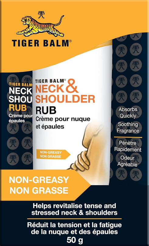 Tiger Balm Extra Strength Neck & Shoulder Rub for Warm Pain Relief, 50 G