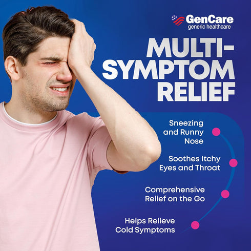 GenCare Allergy Relief Medicine, Antihistamine Diphenhydramine 25mg (600 Tablets) for Itchy Eyes, Sneezing