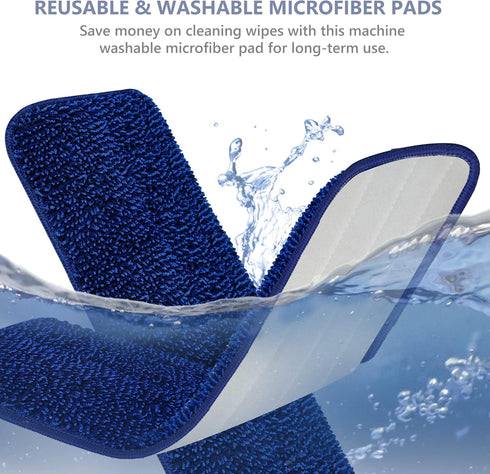 Spray Mop for Floor Cleaning - Microfiber Wet Dry Mop with 5 Washable Pads and Refillable Bottle for Home Use