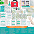 General Medi First Aid Kit - 309 Pieces - Reflective Bag Design with Eyewash, Bandages, Emergency Blanket
