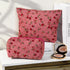2 Pieces Red Rose Makeup Bag, Large Capacity Canvas Travel Toiletry Bag Organizer for Women
