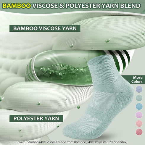 Women,6 9-12 13-15 Bulinlulu Diabetic Socks for Men Pairs Bamboo Viscose Non Binding Ankle Diabetic Socks for Women Men