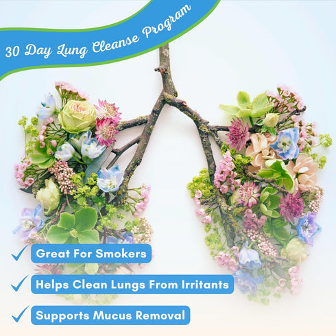 Lung Detox and Cleanse, Extra Strength Herbal Lung Health Supplements for Smokers, Promotes Respiratory Health