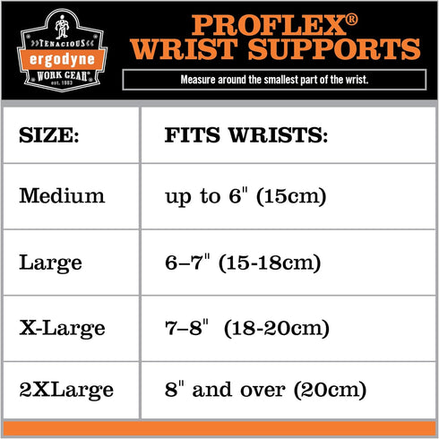 Ergodyne ProFlex 4010 Double-Strap Left Wrist Support, Small, Black