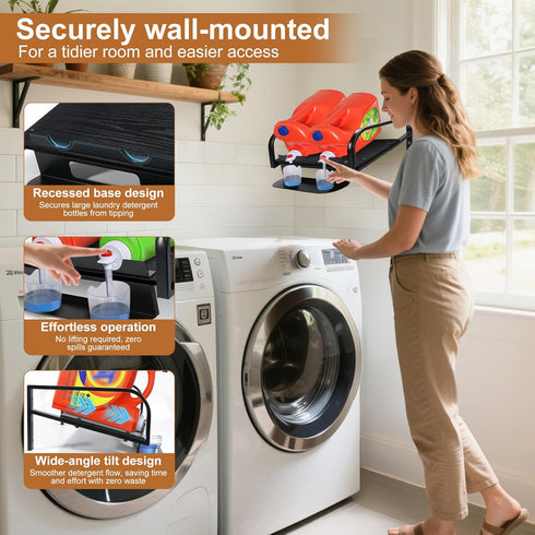 Suitiyibin Liquid Laundry Detergent Holder,laundry room hacks,Laundry Detergent Dispenser,Hanging Laundry Station