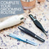Tweezers Set - 5-piece Stainless Steel Slant Tip and Pointed Eyebrow Tweezers for Precision Hair Removal