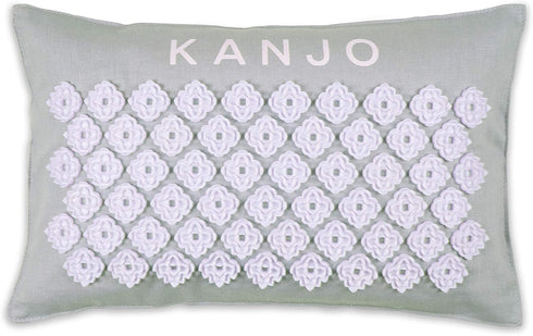 FSA HSA Eligible Kanjo Aroma Mint Acupressure Pillow - 100% Cotton Linen with Natural Cork Filling