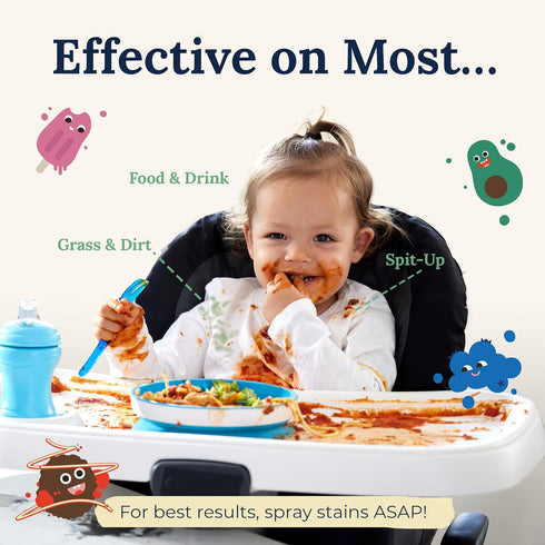 Miss Mouth's Messy Eater Stain Treater Spray - 16oz Stain Remover for Newborn & Baby Essentials, Food, Grease, Coffee