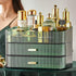 Makeup Organizer with Drawers, Stackable Cosmetics Organizer, Large Make Up Organizer Storage Box, Ideal for Bathroom Countertop and Desk (1 x Drawer, Green) by Cendray