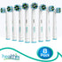Compatible Oral B Braun Criss-Cross Replacement Heads for Electric Toothbrushes, 8-Pack