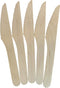 KingSeal Disposable Wood Cutlery Knife, FSC Certified, Biodegradable, 6.5 Inch Length - 100 Count