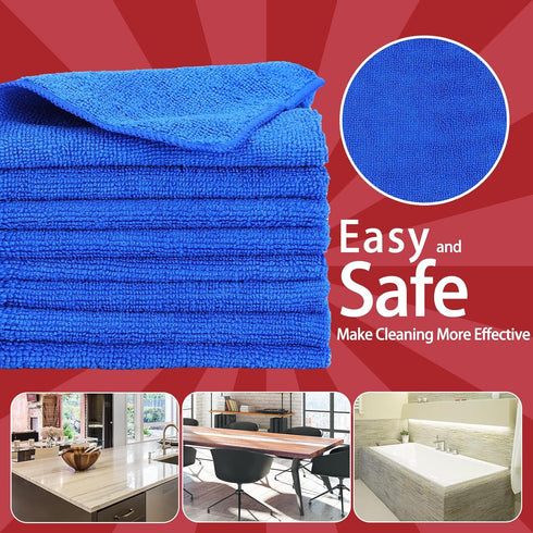 Wash(12 12 Inch,Blue,10 Tanlade Cleaning Cloth Dry Erase Cloth Cleaning Rags Reasonable Kitchen Towels Microfiber