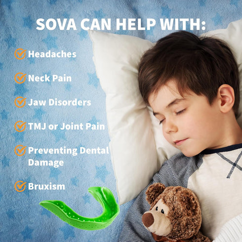 SOVA Junior Night Guard, Purple Punch, 1.6mm Thin, Custom-Molded Fit for Teeth Grinding & Clenching