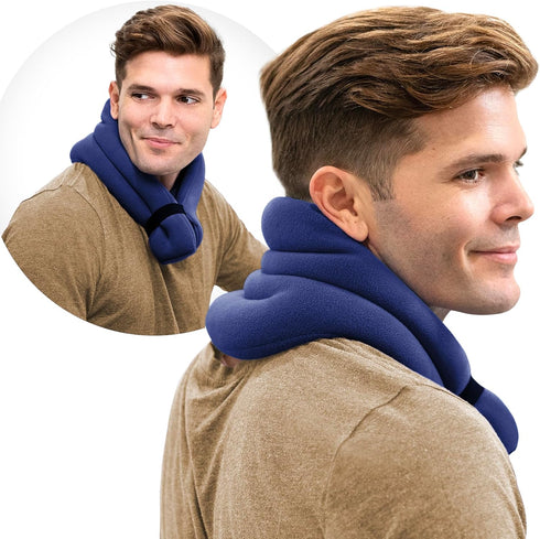 SunnyBay Microwave Heating Pad - Microwavable Heated Neck and Shoulder Wrap, Hands-Free Hot or Cool Pack, Navy