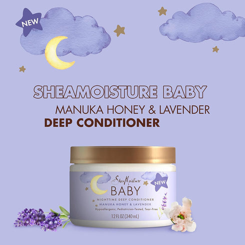 SheaMoisture Baby Deep Conditioner Manuka Honey & Lavender for Delicate Hair and Skin, 12 oz