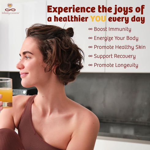 Infinity-C Organic Vitamin C Capsules | Whole Food 1000mg Vit C from Acerola, Camu Camu & Amla | Immune Support