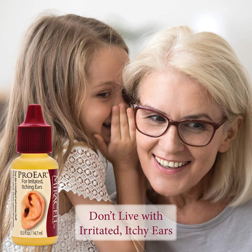 Miracell ProEar Ear Drops for Itchy Ears, 0.5oz, Ear Wax Softener for Adults and Babies