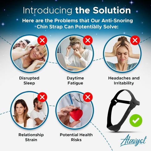 Anti Snoring Chin Strap for Men and Women - Airflow Jaw Strap, Effective Snore Solution for CPAP Users