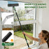Set 2-in-1 73.6In Window Squeegee Window Cleaning Tool Pole, Window Cleaner Squeegee for Home, Squeegee for Shower