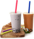 Norpro 474 Reusable Jumbo Silicone Drinking Straws - Includes 2 Cleaning Brushes