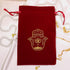 ARTSY CRAFTS 6x9" Hamsa Hand Velvet Jewelry Pouch - Gift Bags for Oracle Tarot Card Rune Dice Bag