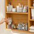 SUNFICON Makeup Tray Holder Organizer, Cosmetic Display Case for Vanity Countertop with 9 Dividers, Crystal Clear