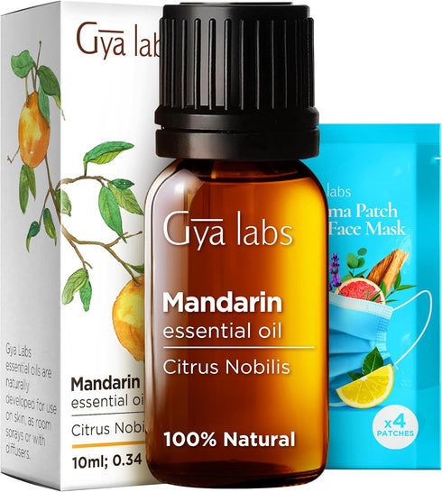 Gya Labs Mandarin Essential Oil for Skin, 0.34 Fl Oz - 100% Pure Natural Oil for Diffuser, Aromatherapy