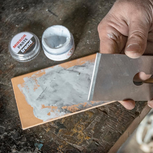Trend Ultra Fine Mirror Paste & Premium Leather Strop, Hone and Polish Knives and Sharpened Tools, DWS/MP/KIT