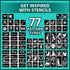 Temporary Tattoo Markers for Skin, 16-Count Body Markers + 77 Large Tattoo Stencils, Flexible Brush Tip, Skin-Safe