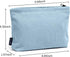 MAANGE Cosmetic Bags for Women, Small Makeup Bag for Purse, Blue Corduroy Makeup Pouch with Metal Zipper for Travel