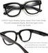 FEISEDY Retro Square Thick Big Frame Blue Light Blocking Reading Glasses, Anti Glare Reader B2523