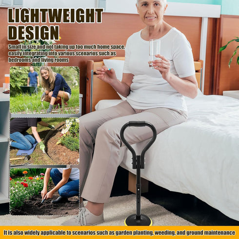 SPYMXGS 4 Mobility Aids Tool, Level Height Adjustable Standing Aid with Non Slip, Portable Standup Helper for Support