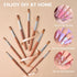 Kolinsky Sable Acrylic Nail Art Brush, Professional Red Wooden Nail Brush (12#) for Nail Design