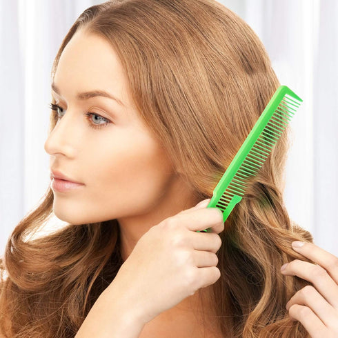 Patelai 10 Pieces Hair Cutting Comb, Fine Tooth Styling Barber Comb for Home Salon (Eye-catching Colors)