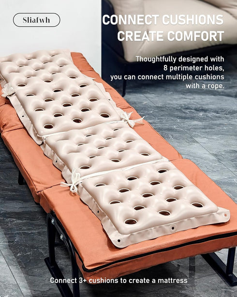 2 PCS Inflatable Seat and Chair Cushions – Tailbone, Sciatica, and Hemorrhoid Pain Relief for Office or Stadium Use