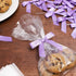 Bright Creations 100 Pack Purple Twist Tie Bows for Treat Bags, 3" Small Satin Ribbons for Craft Decoration, Gift Wrap