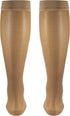 Truform Women's Sheer Compression Stockings, Knee High Length, Open Toe, Beige, Small
