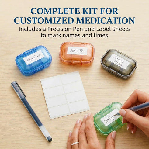 JedJadr 3 Pack 3 Compartment Small Pill Box, Portable Pill Case for Purse and Pocket, Moisture Proof Travel Pill