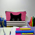 Black Cat Gifts - Cat Makeup Bag, Cat Mom Gifts, Small Cosmetic Bag for Purse (Pink Makeup Bag), 7x10 In
