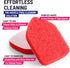 Replacement Scrubber Sponge Head for Extendable Tub Tile Shower Scrubber, Non-Scratch (2X Scrubber Sponge Red)