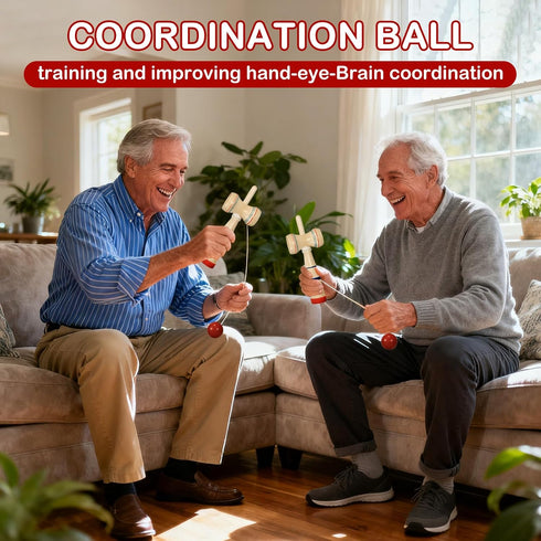 YarnieWell Dementia Products for Elderly, Wooden Hand-Eye Training Ball for Alzheimers Patients, Dementia