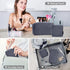 MAGEFY 2 Pcs Corduroy Makeup Bag Set, Mini Big Travel Pouch with Slip-in Pockets, Eco-Friendly, Black