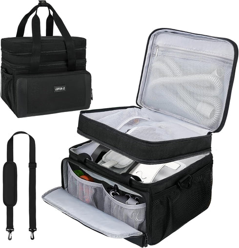LEFORZ Travel Carrying Bag Compatible with ResMed AirSense 11/10/10 elite,AirStart 10,Philip Dreamstation,3B Medical