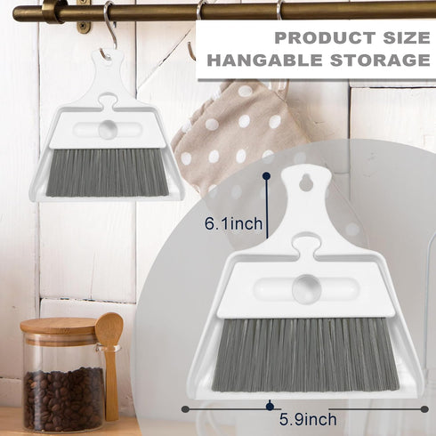 NBGYTECH Set Set Mini Dustpan Brush Small Dustpan Broom Combo for Table Mini Dust pan with Brush Tiny Cleaning Sweeper