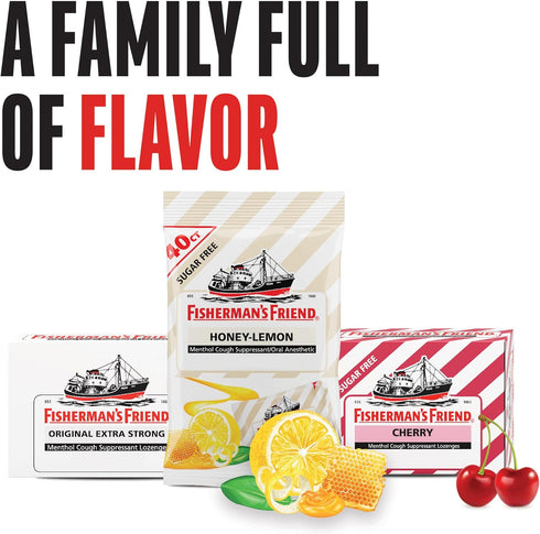 Fisherman's Friend Cough Drops, Cough Suppressant and Sore Throat Lozenges, Original Extra Strong, 480 Drops