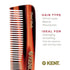 Kent R7T Double Tooth Hair Pocket Comb, Small Fine/Wide Tooth for Hair, Beard, Mustache, Handmade in England