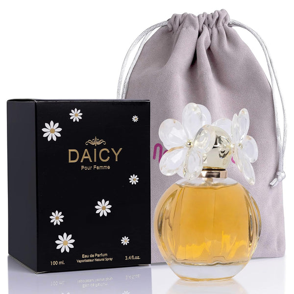 NovoGlow DAICY POUR FEMME Eau de Parfum Spray for Women, 3.4 Fl Oz, Casual Daily Cologne Set