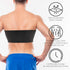 ORTONYX 6.25" Broken Rib Brace for Men and Women, Elastic Chest Wrap Compression Support Belt, Plus Size 3XL Black
