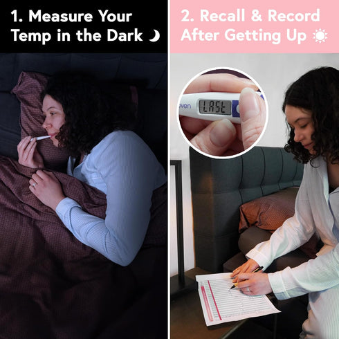 Digital Basal Body Thermometer - 1/100th Degree High Precision, Quick 60-Sec Reading, Memory Recall, Accurate BBT