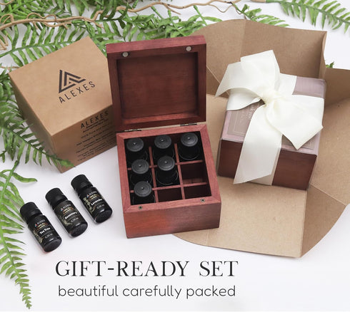 Set 9 Pack 0.34 oz Set Set Fragrance Oil Bottle - Therapeutic Grade Oils Gift - Premium Aromatherapy Oils Pure Organic